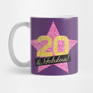 20th Birthday Gifts Women Fabulous - Pink Gold Mug